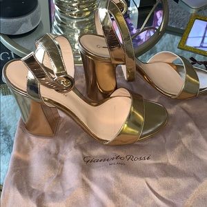 Gianvito Rossi Gold Sandals
